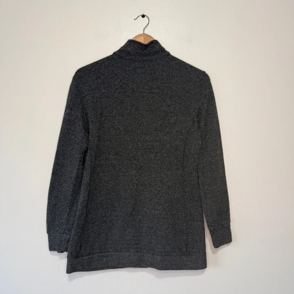 Mountain Hardwear Charcoal Heathered Knit Button Front Jacket Cardigan Women M - Picture 2 of 7